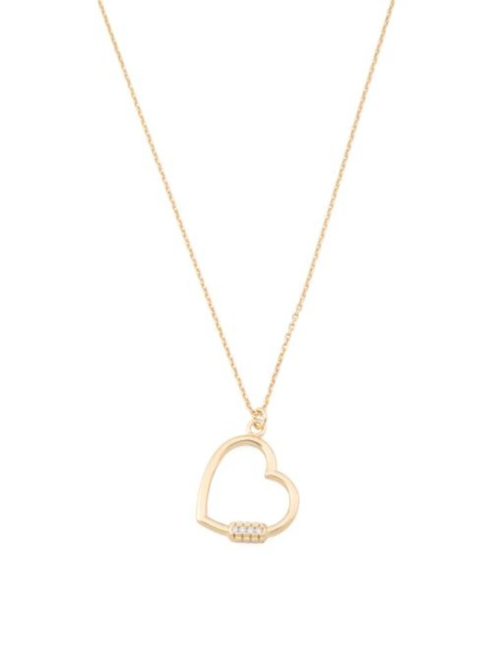 MIA FIORE Made In Italy 14kt Gold Plated Polished Heart Cubic Zirconia Necklace